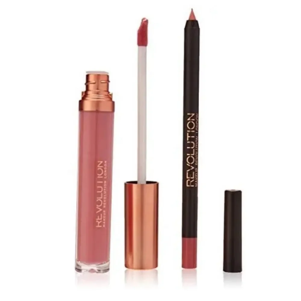 REVOLUTION Retro Luxe Lip Contour Kit - Pencil Lipstick (Value Pack) Sealed